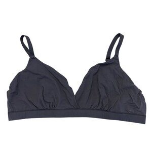 Skims Black Wireless Triangle Bralette L Nylon/Elastane Adjustable Straps Large